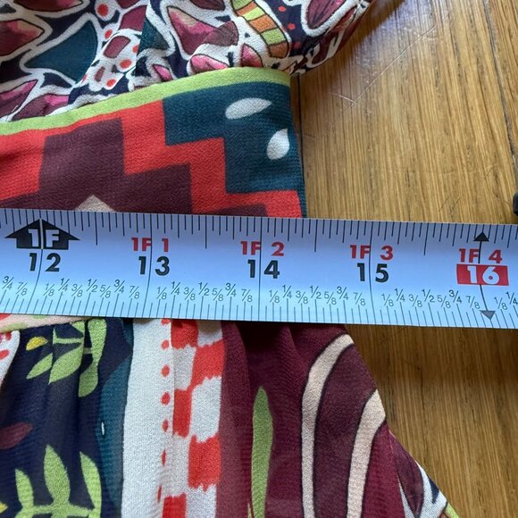 Harper Size M Multicolor Paisley & Floral Print Boho V-Neck Maxi Dress - Picture 6 of 16